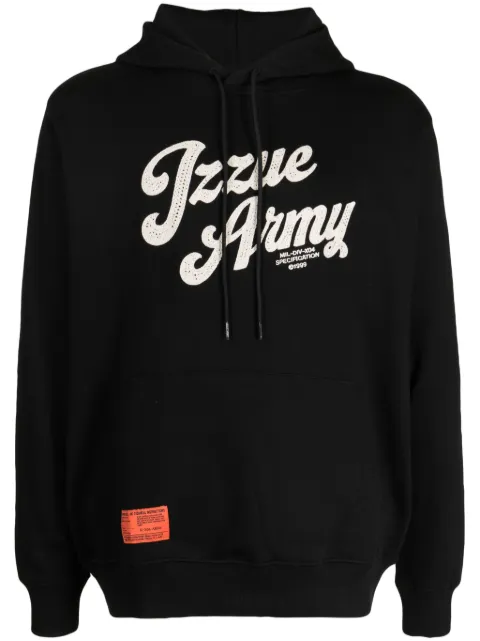 izzue hoodie con logo bordado