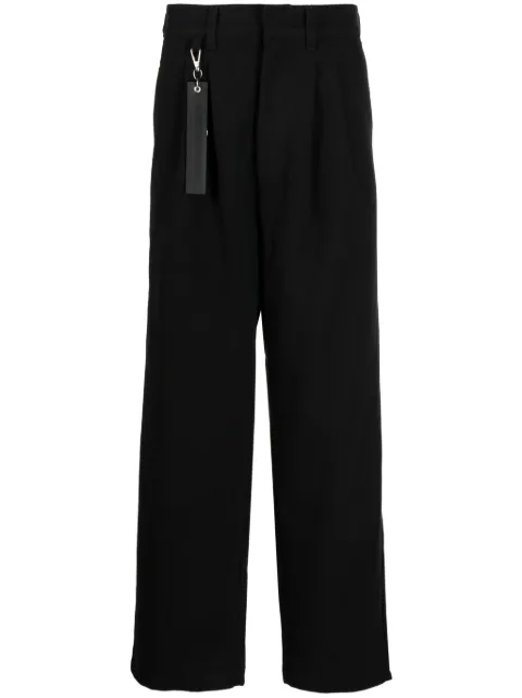 izzue straight-leg twill trousers