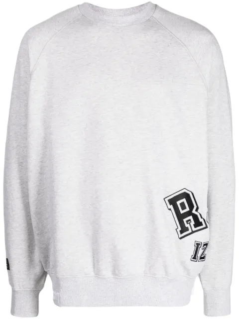 izzue logo-print mélange-effect sweatshirt