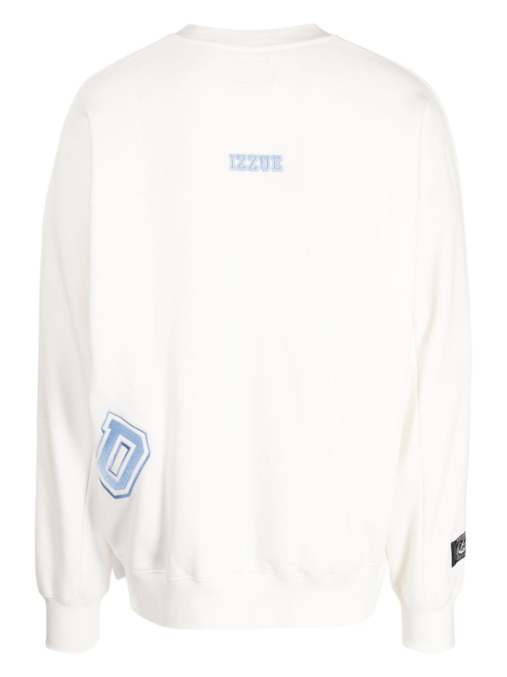 Shop Izzue Logo-print Crew-neck Sweatshirt In White