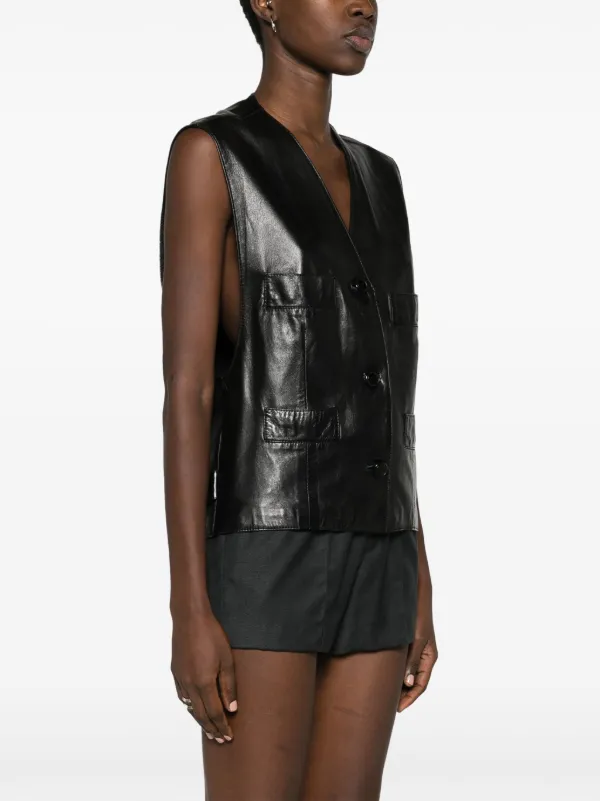 A.N.G.E.L.O. Vintage Cult 1990s button-up Leather Vest