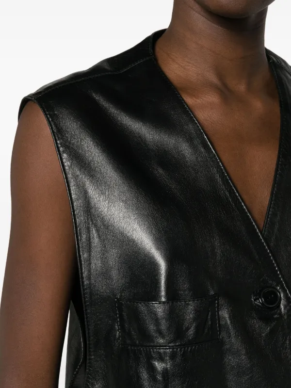 A.N.G.E.L.O. Vintage Cult 1990s button-up Leather Vest