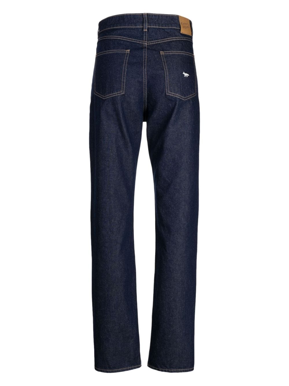 Maison Kitsuné Jeans met geborduurd logo - Blauw