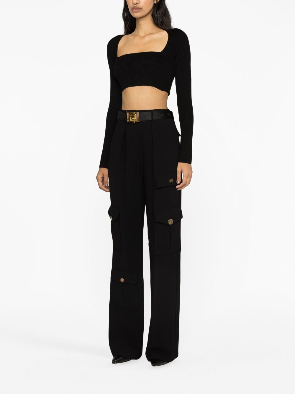 Elisabetta Franchi Cargo broek - Zwart