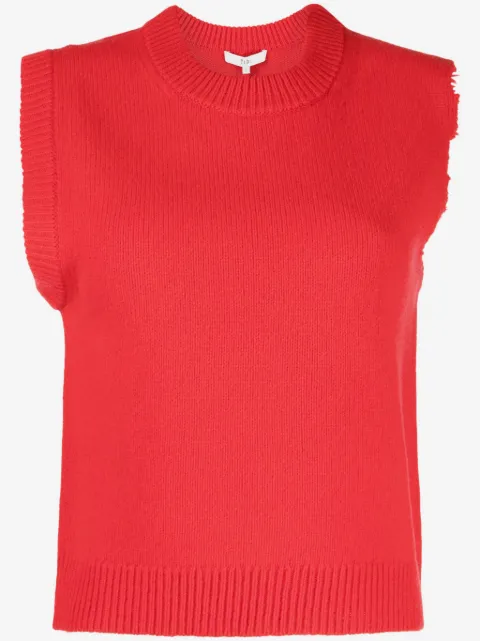Tibi gilet en laine à effet usé