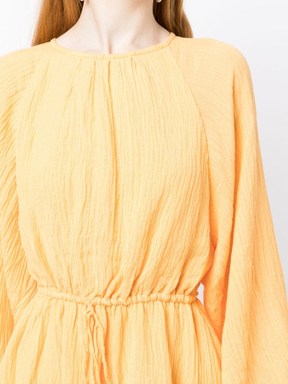 Shop Faithfull The Brand Constance Open-back Minidress In Yellow