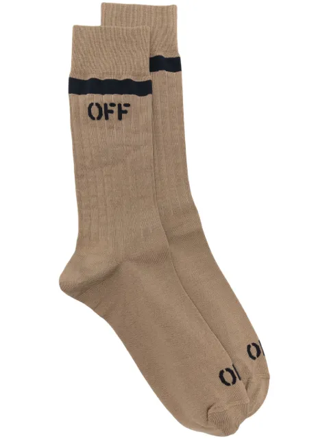 Off-White Off Stamp intarsia-knit socks