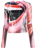 Diesel T-Clauzi-M1 graphic-print stretch T-shirt - Red