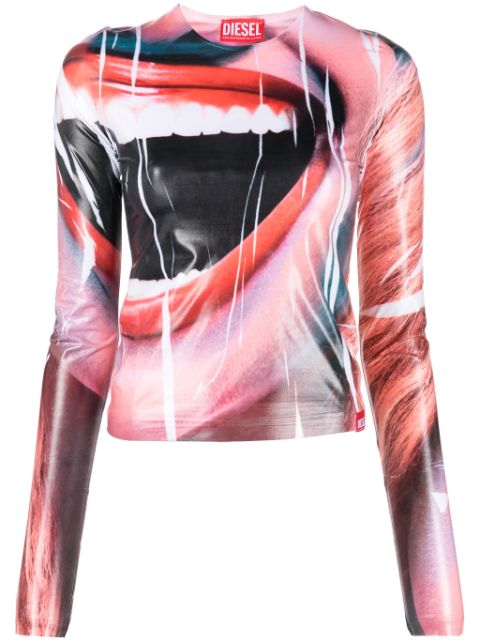 Diesel T-Clauzi-M1 graphic-print stretch T-shirt Women