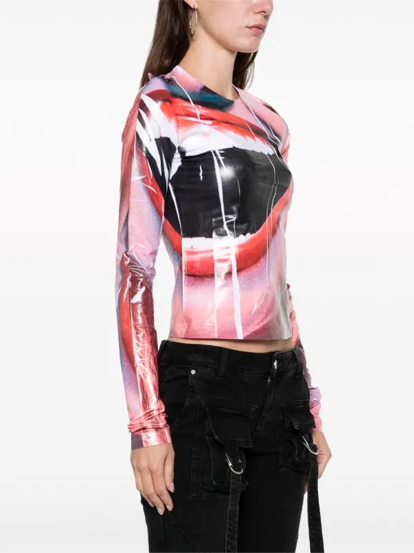 Diesel T-Clauzi-M1 graphic-print Stretch T-shirt | Red