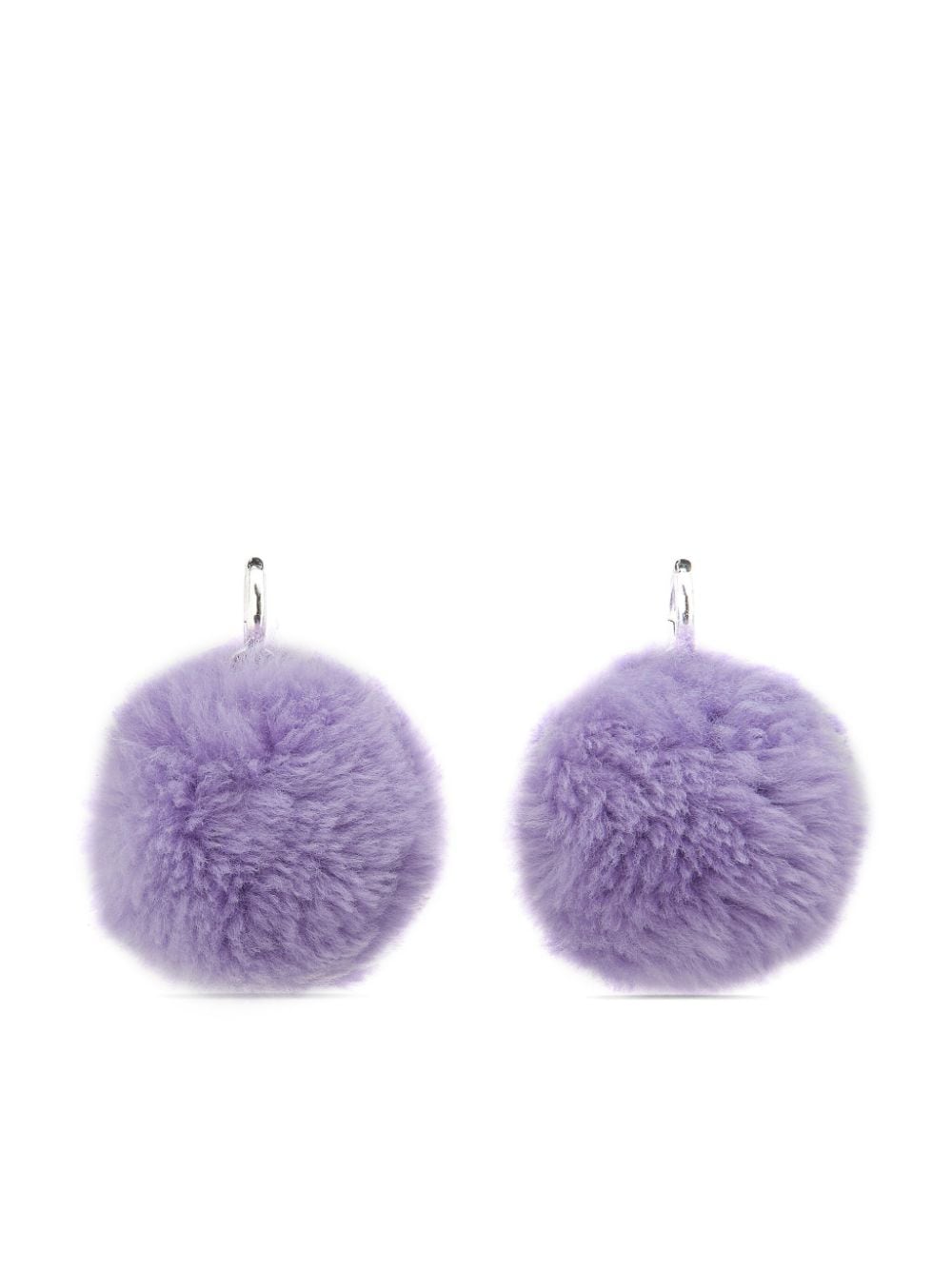 Shop Marni Pom-pom Drop Earrings In Violett