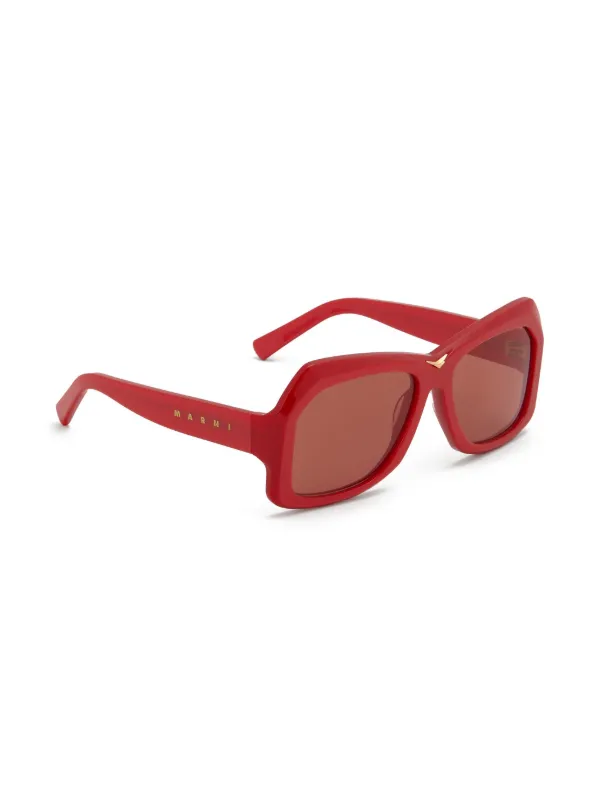 Marni Eyewear Tiznit geometric-frame Sunglasses | Red | FARFETCH BN