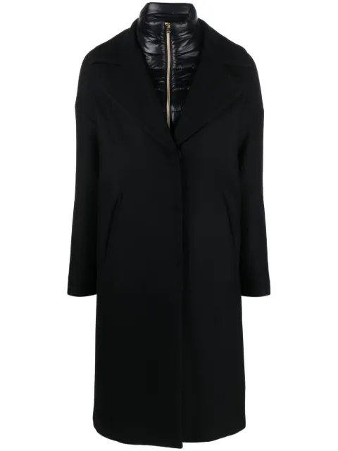 Herno padded-bib single-breasted coat