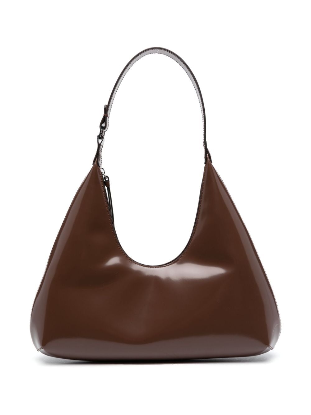 Shop By Far Amber Leather Shoulder Bag In Braun