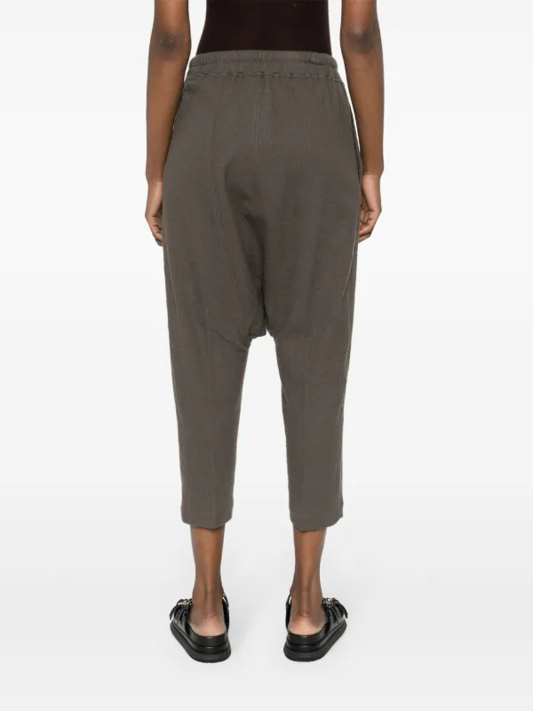 Rick Owens DRKSHDWクロップドサルエルパンツ Rick Owens クロップド サルエルパンツ | ブラウン | FARFETCH JP