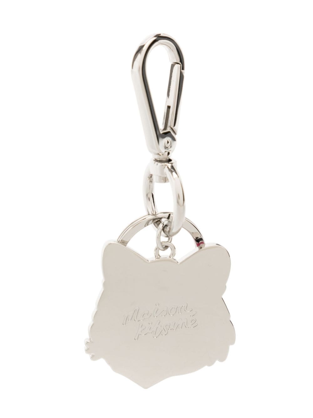 Shop Maison Kitsuné Fox-charm Carabiner Keyring In Pink