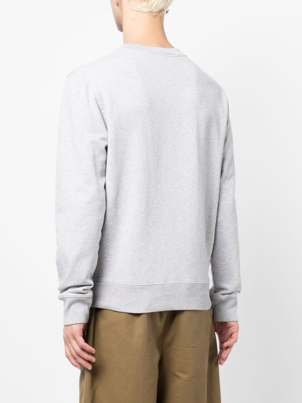 Maison Kitsuné Sweater met geborduurd logo Grijs