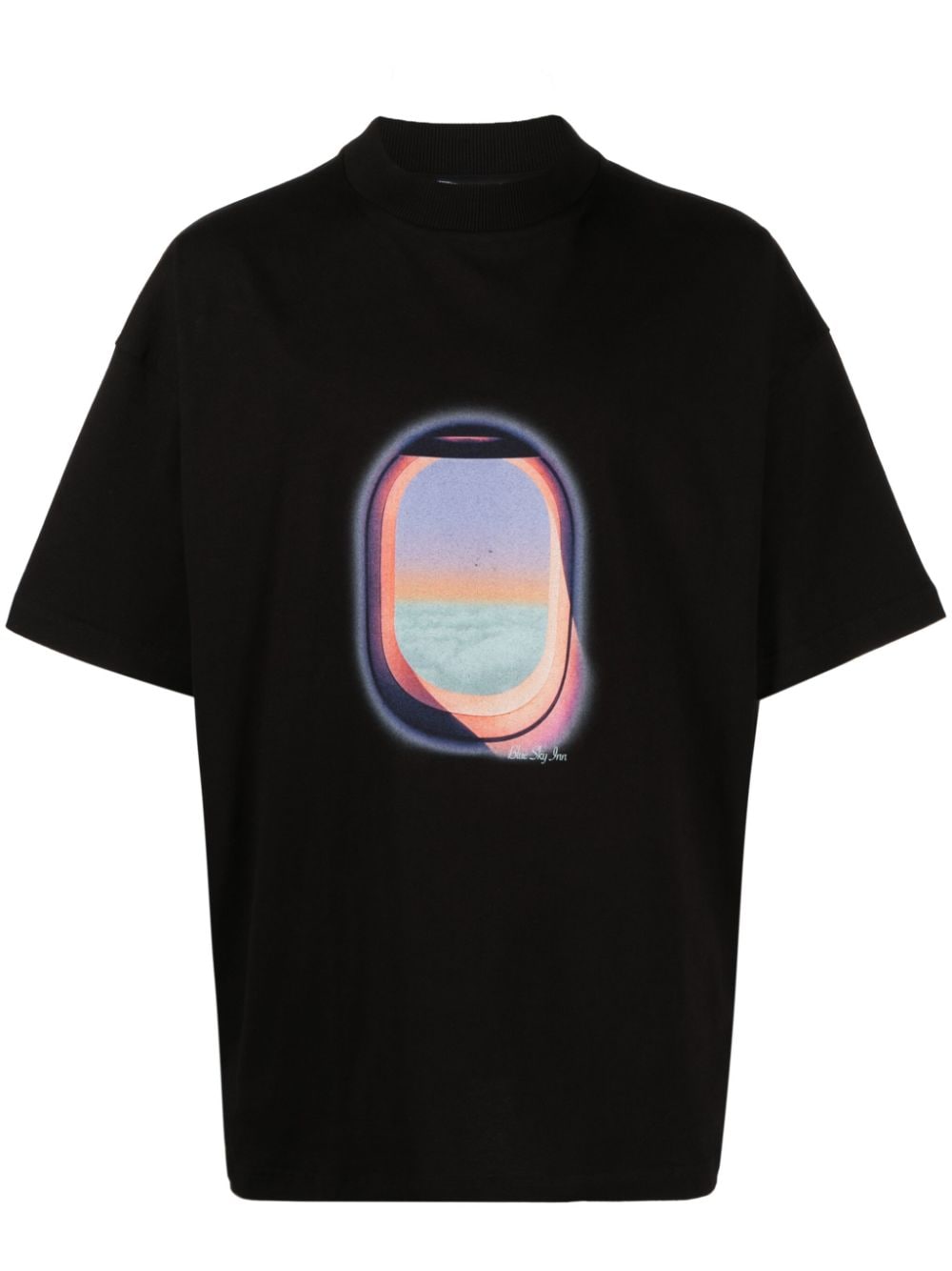 Blue Sky Inn Graphic-print Cotton T-shirt In Black
