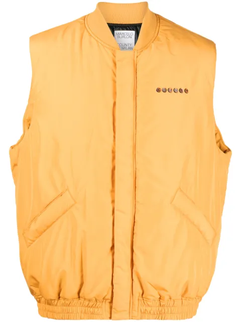 Marcelo Burlon County of Milan County Sugar logo-print padded gilet