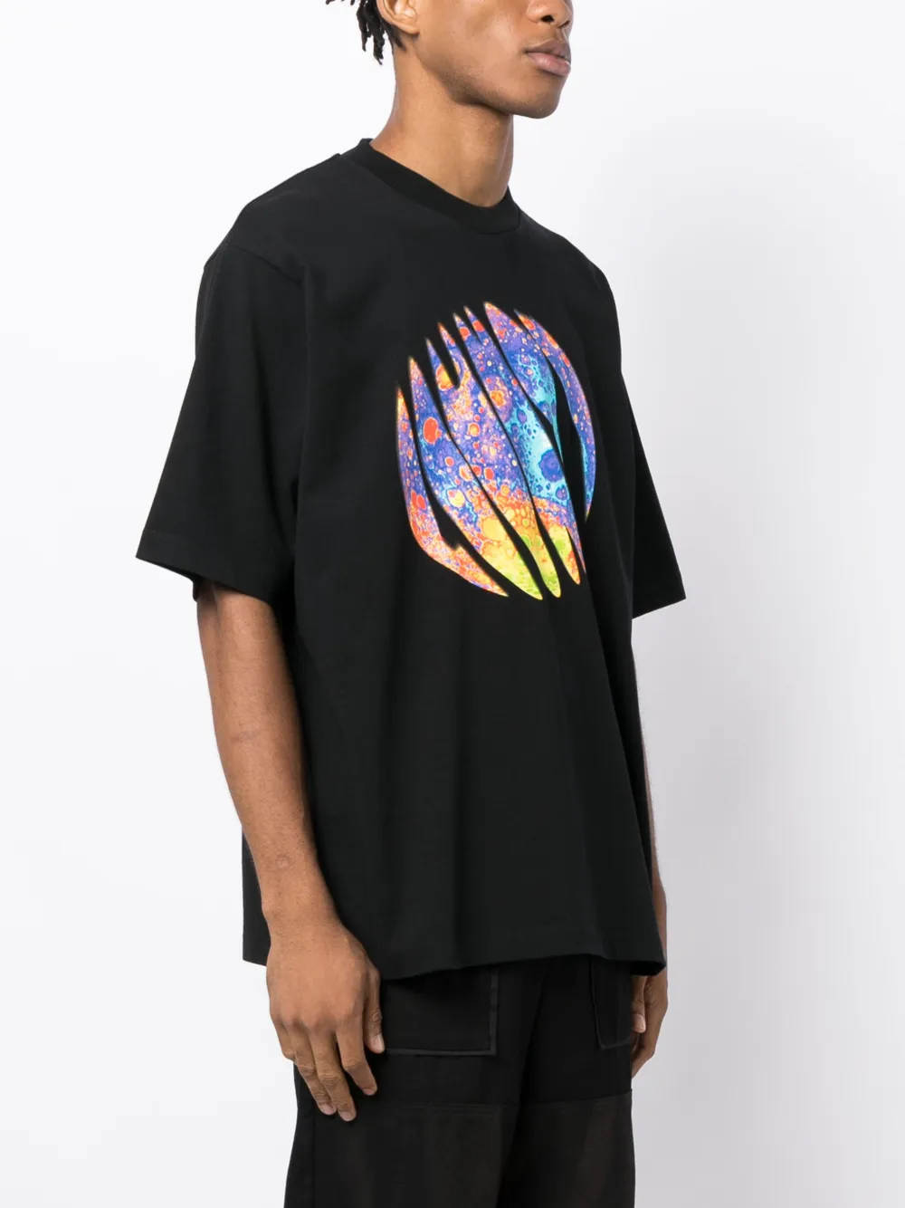 COUNTY OF MILAN Katoenen T-shirt Zwart