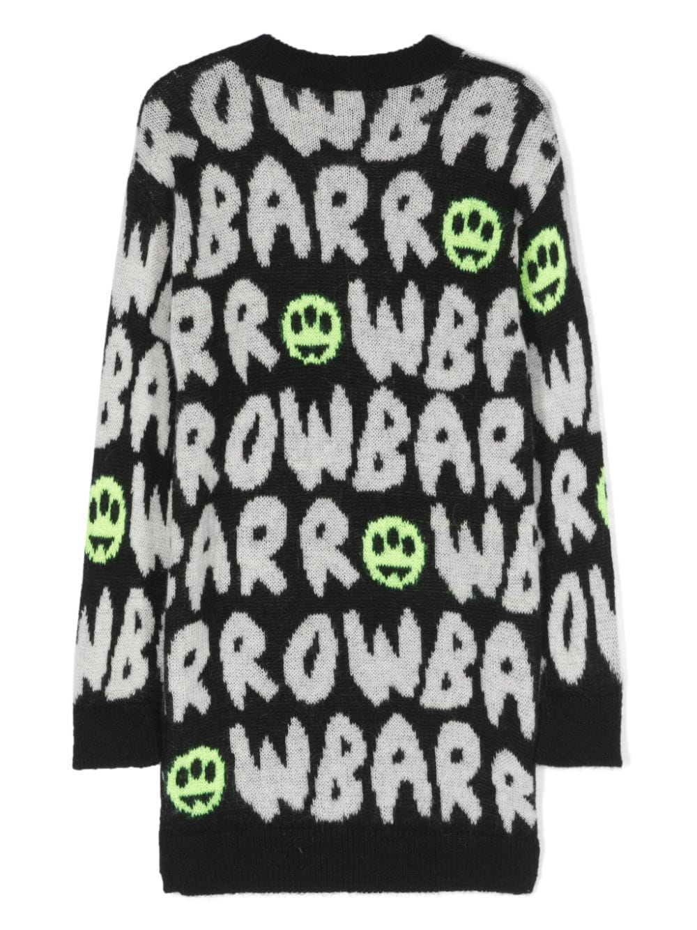Shop Barrow Intarsia-knit Crew-neck Dress In Black