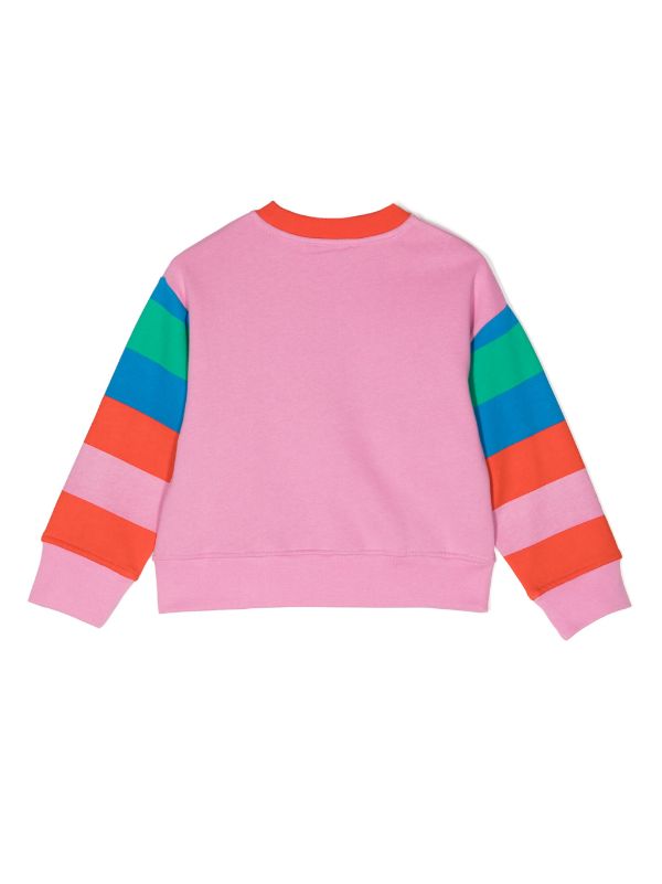 Stella McCartney Kids logo print Striped Sweatshirt Farfetch