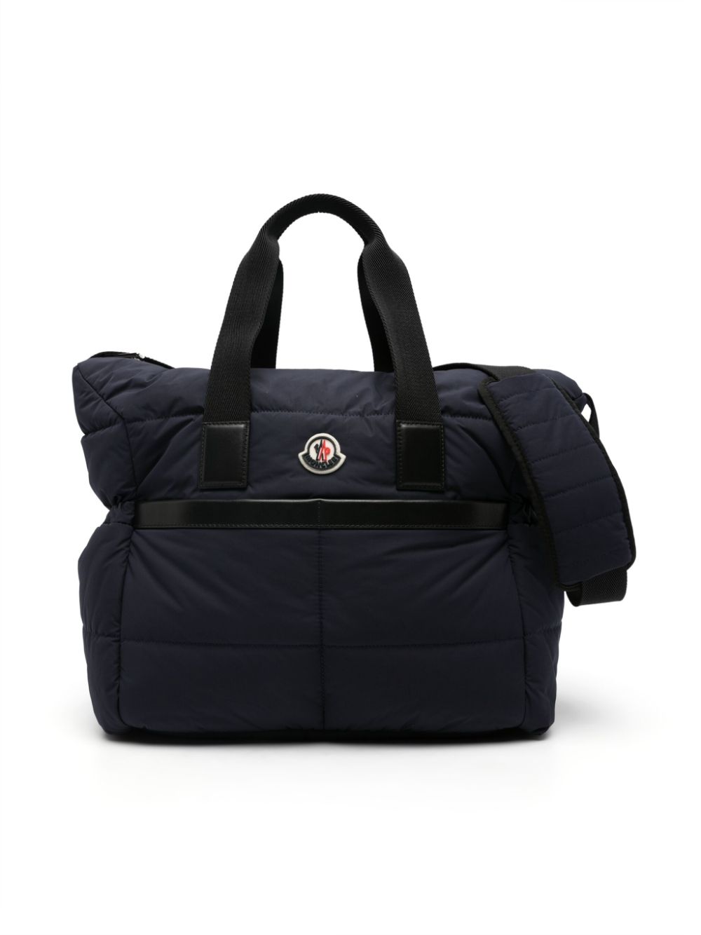 Moncler Enfant logo-patch changing bag - Blue