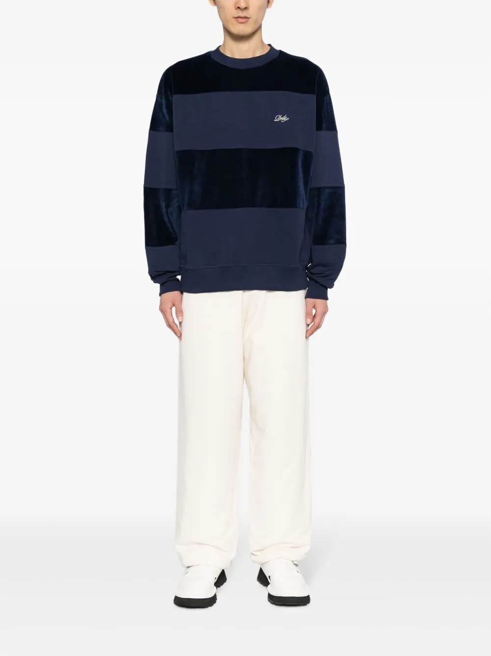Drôle De Monsieur Sweater met vlakken - Blauw