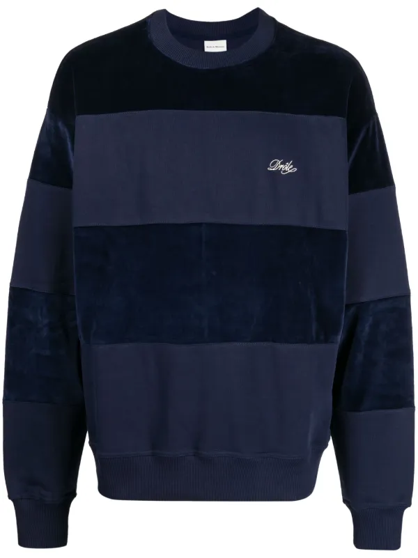 Drole De Monsieur logo embroidered Panelled Sweatshirt FARFETCH KZ