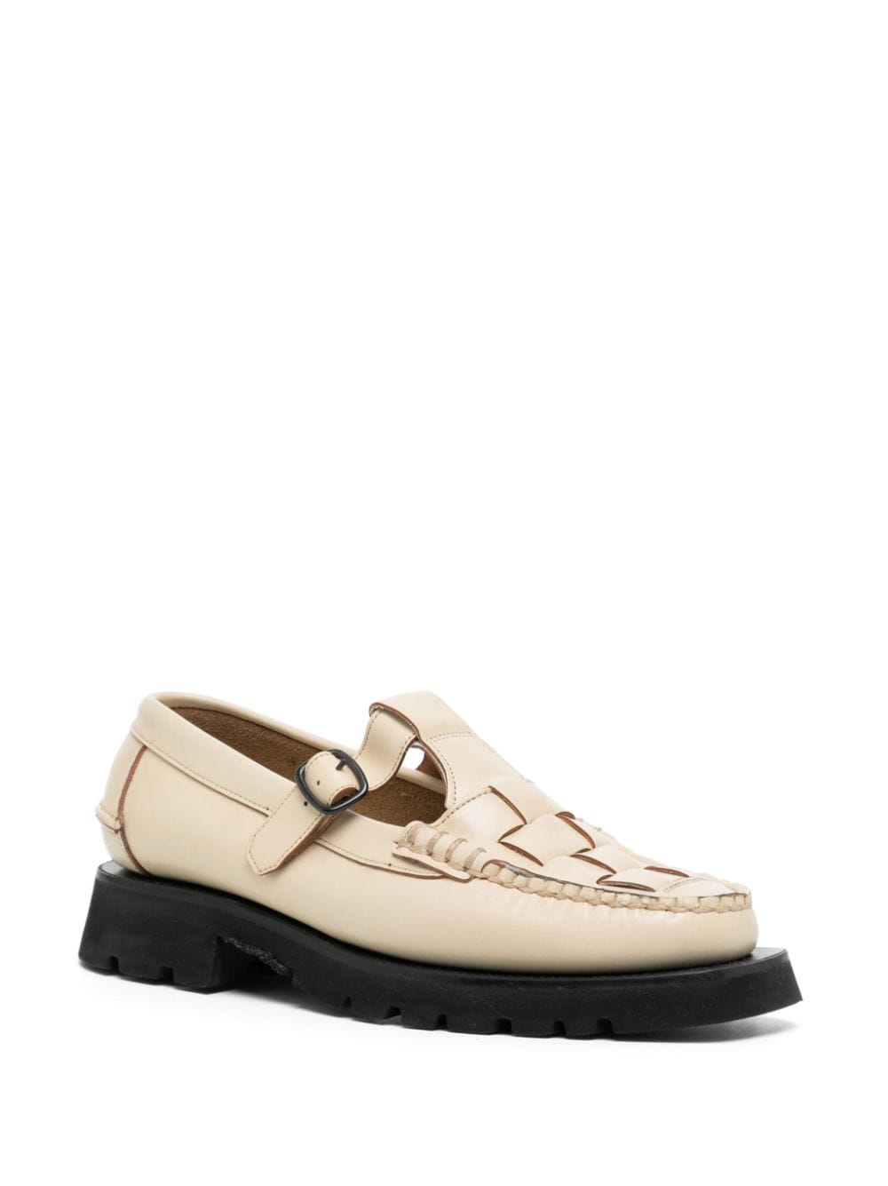 Shop Hereu Soller Sport Leather Loafers In Yellow
