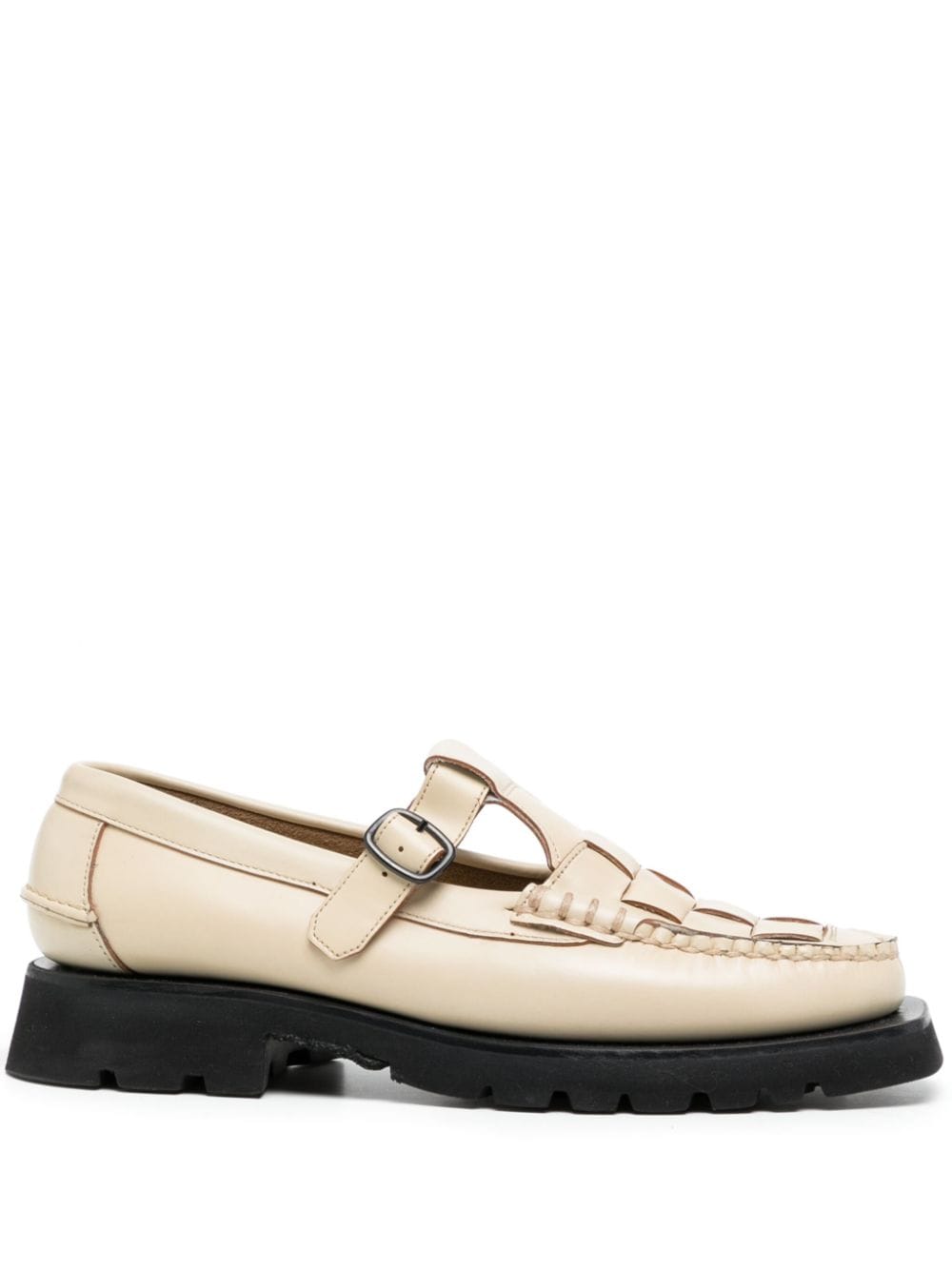 Shop Hereu Soller Sport Leather Loafers In Yellow