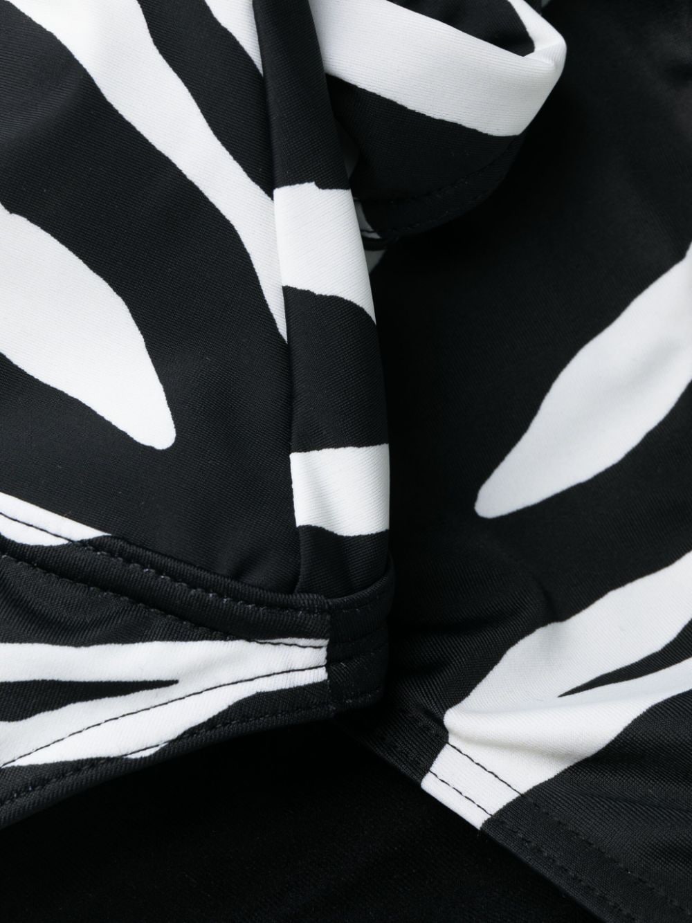 Shop Stella Mccartney Zebra-print Cut-out Bikini Bottoms In Black