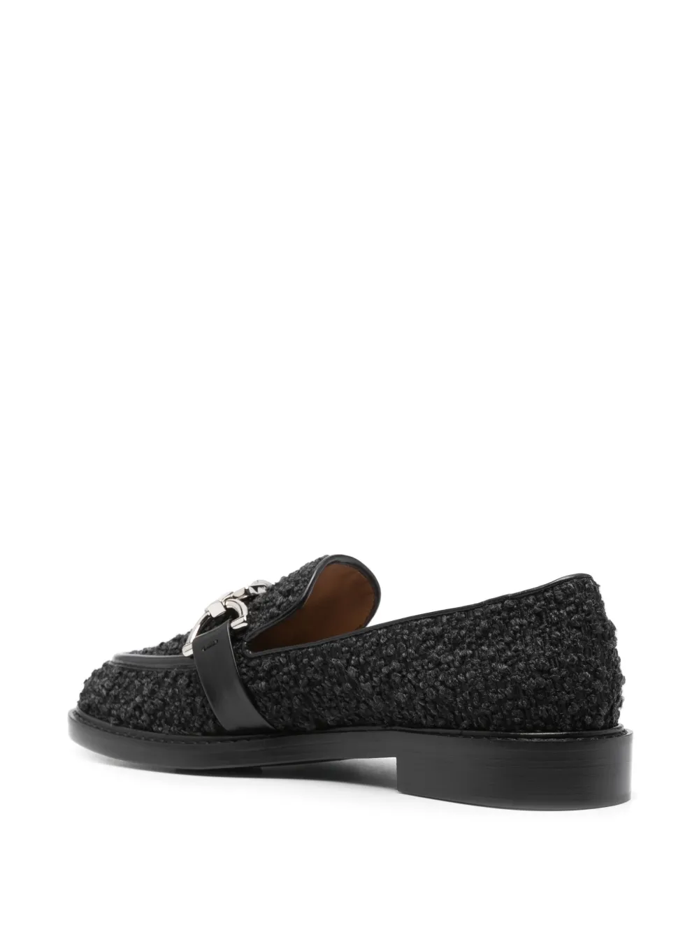 ROBERTO FESTA BOUCLE-TEXTURE BUCKLE-DETAIL LOAFERS