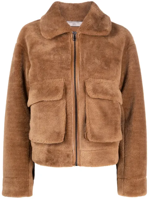 Urbancode cropped faux-fur jacket 