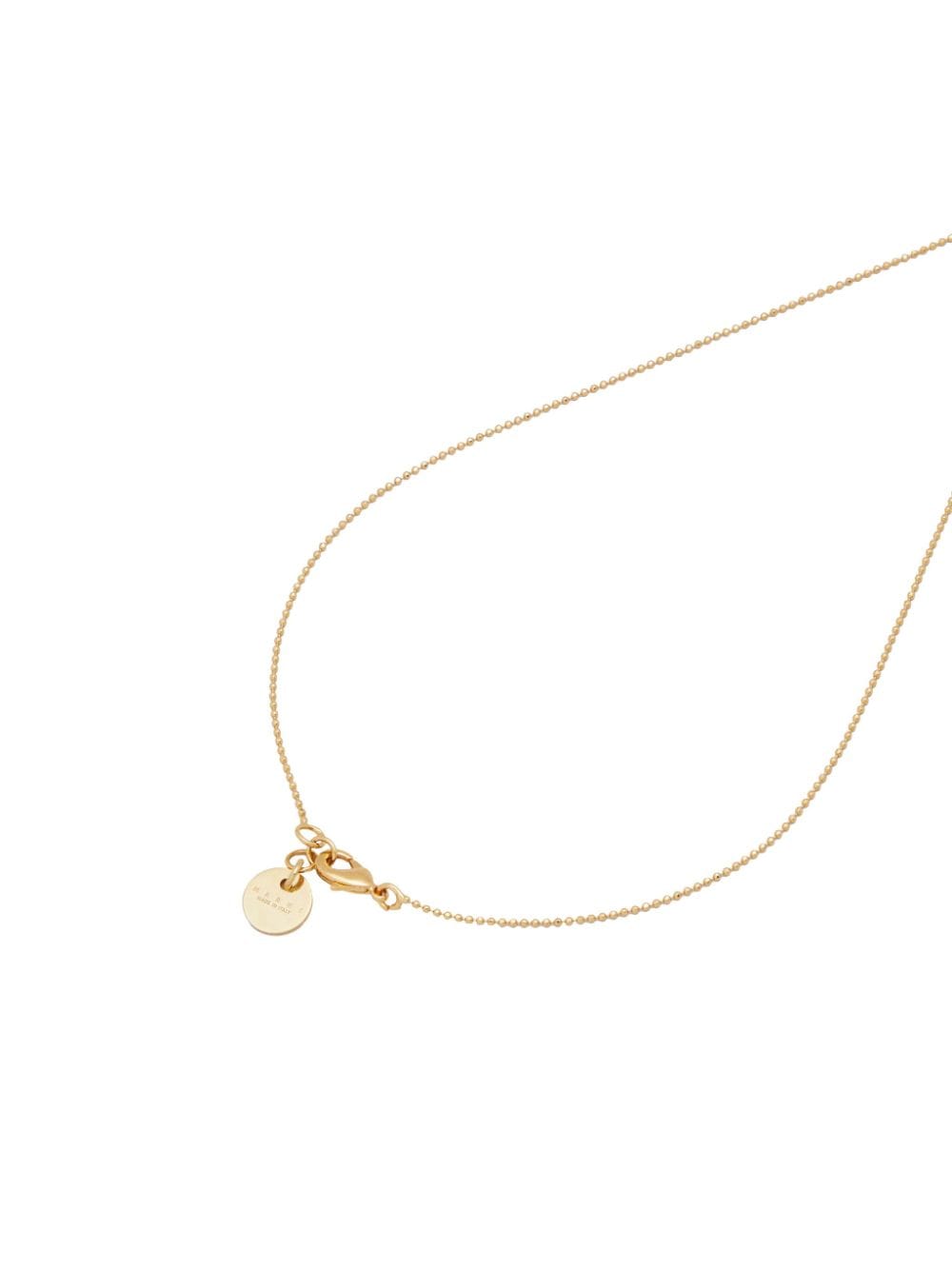 Shop Marni Horse-charm Ball-chain Necklace In Gold