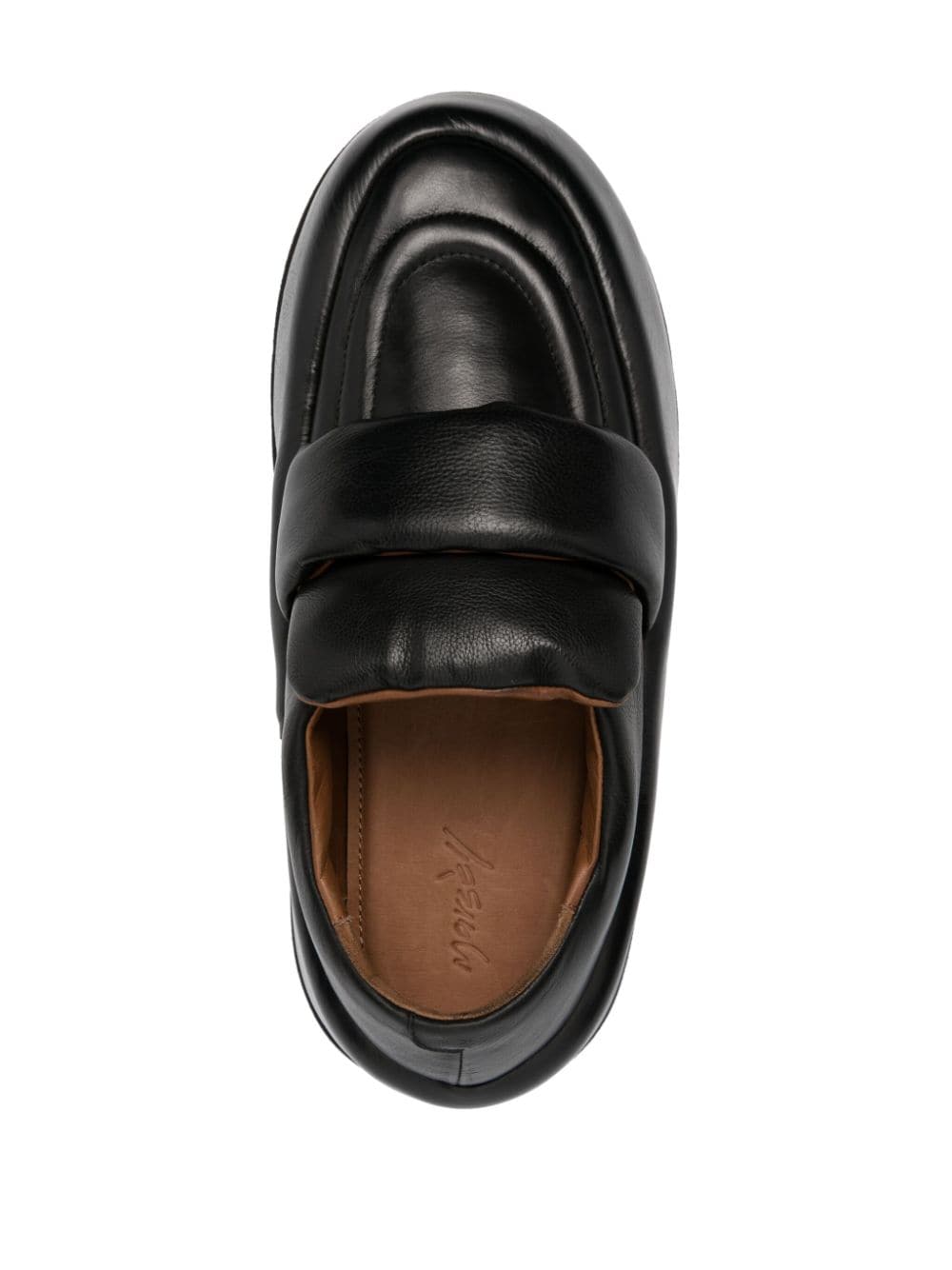Shop Marsèll 40mm Leather Platform Loafers In Black