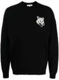 Maison Kitsuné intarsia-knit fox wool jumper - Black