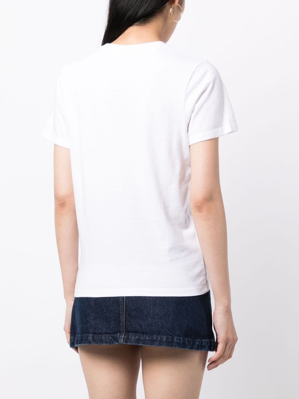 Maison Kitsuné T-shirt met geborduurd logo Wit