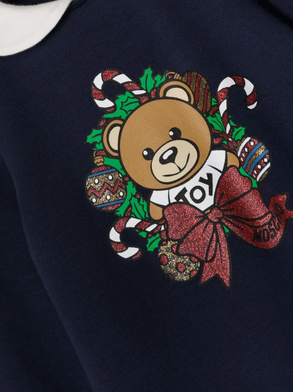 Moschino Kids Romper met teddybeerprint - Blauw