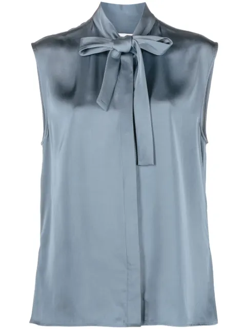 Jil Sander Blusa smanicata con nodo frontale