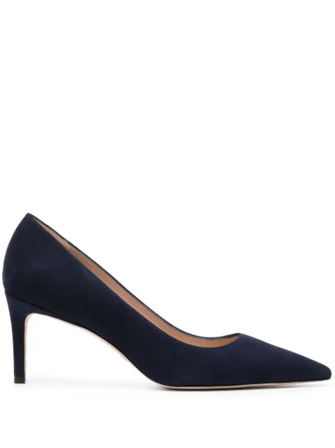Stuart Weitzman 75mm pointed-toe suede pumps