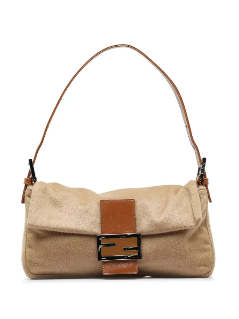 Fendi Pre-Owned 바게트 울 숄더 백