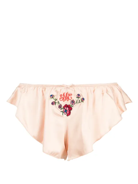 Stella McCartney bas de bikini à fleurs brodées