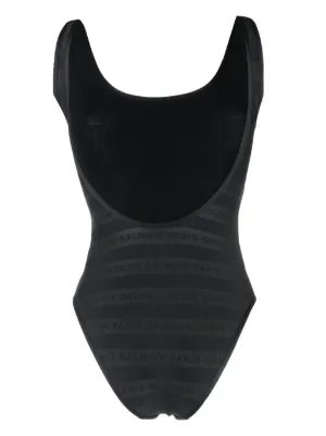 ビキニ Balmain BKBG71780 EMBROIDERED-LOGO SCOOP-BACK Swimsuit Balmain embroidered-logo one-piece Swimsuit | Pink | FARFETCH