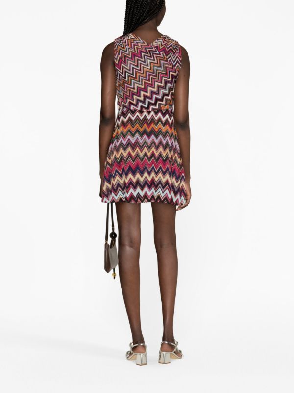 Missoni Lamé zig-zag Halterneck Midi Dress - Farfetch