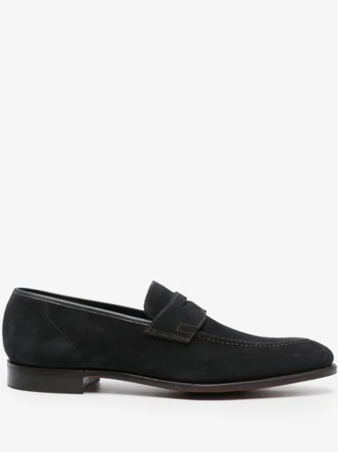 Crockett & Jones almond-toe suede loafers 
