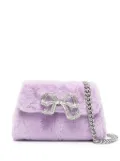 Self-Portrait Fluffy Bow shoulder bag - Purple
