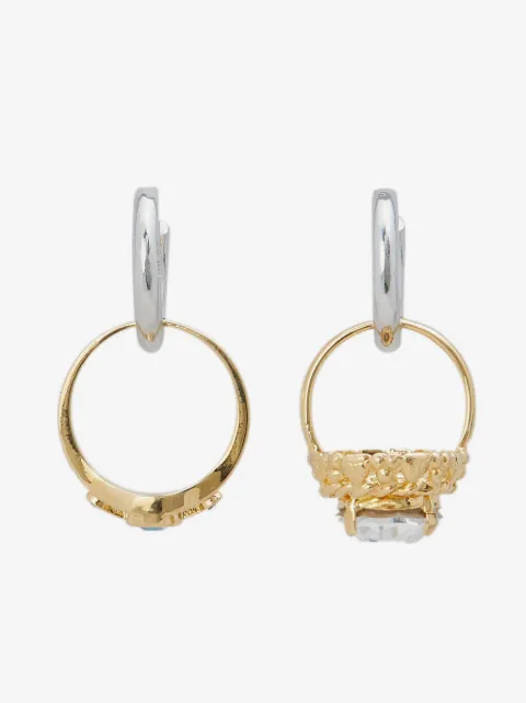 Marni finger-ring hoop earrings