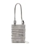 Benedetta Bruzziches rhinestone-embellished ruched tote bag - Silver