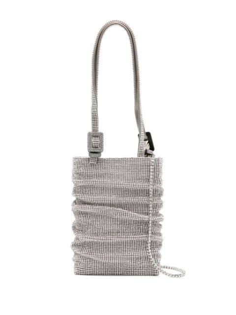 Benedetta Bruzziches rhinestone-embellished ruched tote bag 